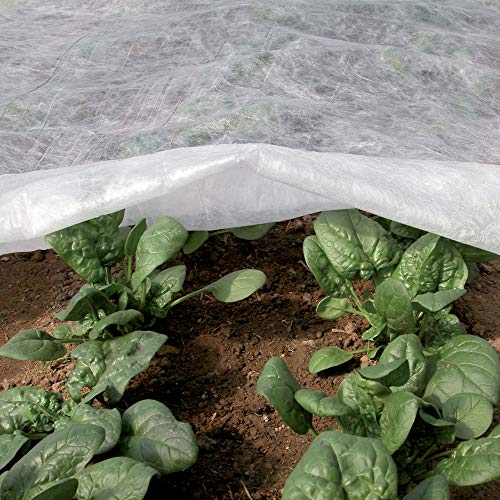 TENAX Ortoclima Wachstumsvlies 1,60x5 m Weiß, leichtes Frost- und Schutzvlies für Pflanzen und Kulturen, aus Vliesstoff 17 g/m², Schützt Pflanzen, Blumen und Gemüse vor Kälte und Wind