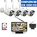 Produktbild 2020 Neu WLAN Überwachungskamera System Set, 10 Zoll Bildschirm Überwachungssystem CCTV 8 Kanal 1080P NVR Mit 4 1080P Innen/Außen Überwachungskameras Nachtsicht mit Bewegungsmelder, 1TB Festplatte
