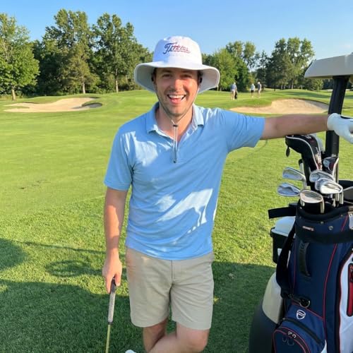 Image of Curves & Clubs Titties Golf Hat - Funny Golf Hat, Titties Hat - Funny American Hat - Men's Gifts (Cotton, White-Black)