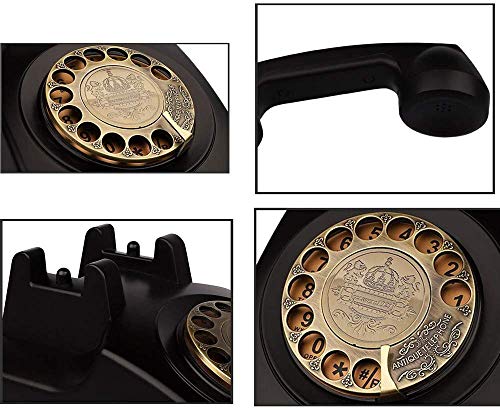 Image of TelPal Antique Phones Corded Landline Telephone Vintage Classic Rotary Dial Home Phone of 1930s Old Fashion Business Phones Home Office Decor Landlines
