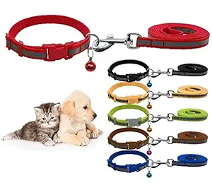 Nylon Reflective Safe Pets Collar Breakaway Safety Cat Dog Puppy Kitten Collars with Bells (Purple)