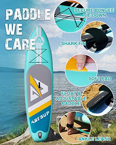 Paddle Boards 10’/10’6″/11’Wide Inflatable Stand Up Paddle Board with Premium SUP Board Accessories for Adults & Youth of All Skill Levels