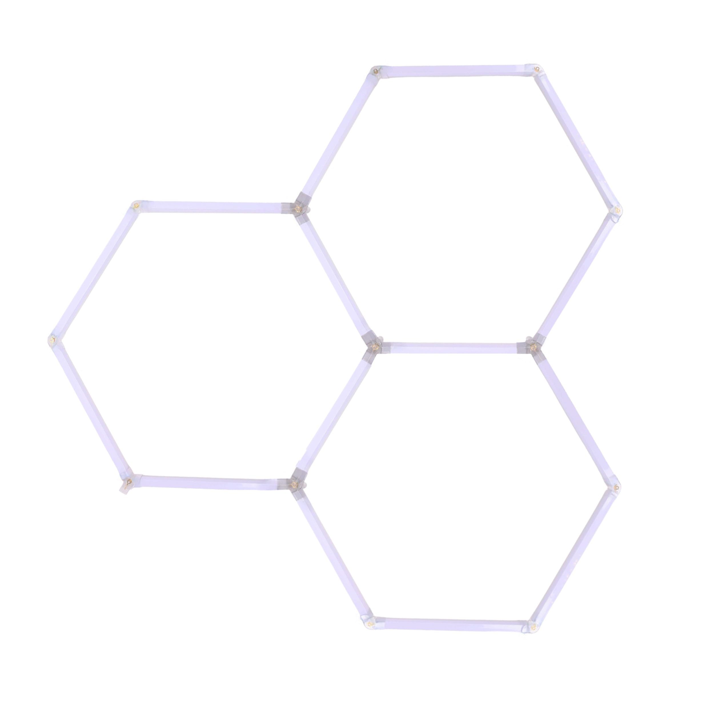 EinParts EPHCL04 lampa LED Hexagon 163x166 cm 3 moduły 13200 lm 6500K zimna biel do garażu warsztatu detailingu