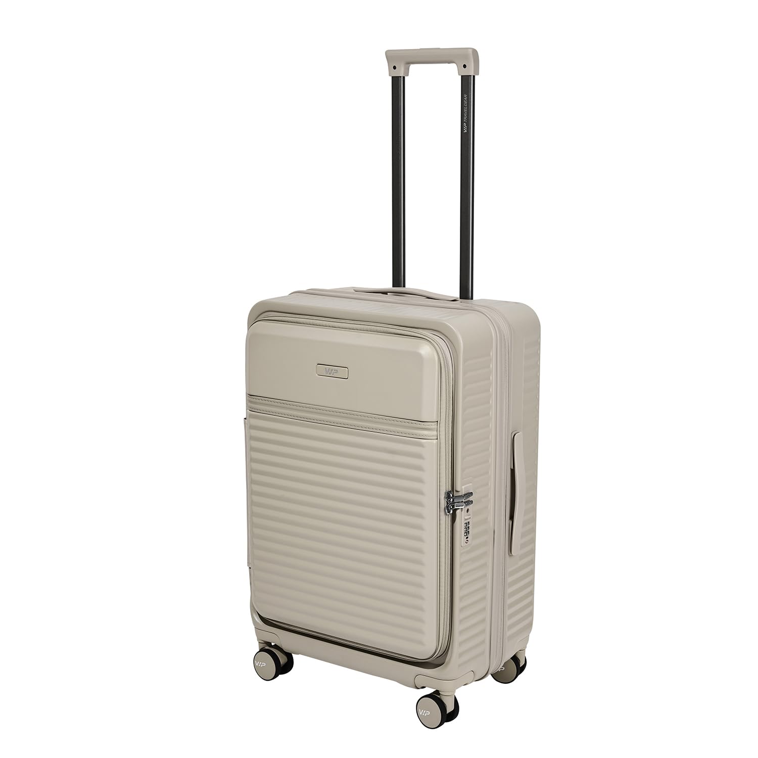 FLEX9010 Expandable Check-in Trolley Bag 67cm | Medium | Hard Luggage | 8-Wheel Business Travel Suitcase with 15.6" Laptop Compatible | Flushed TSA Lock | 3 Years International Warranty (Beige)-image-43