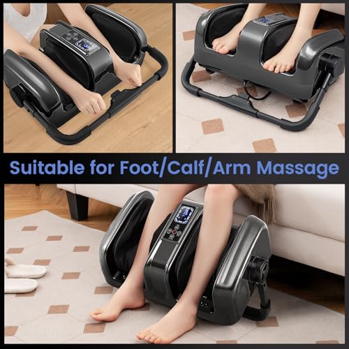 Image of Giantex Foot Massager with Heat and Remote Control, Calf Massager with 3 Massage Settings, Timer, Washable Cover, Adjustable Stand, Foot Massage Machine for Calf Arms Relax, Gift for Women Men(Grey)