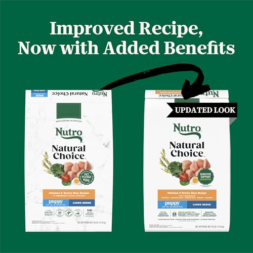 Nutro Natural Choice Large Breed Puppy Dry Dog Food, Chicken, 30 lb | Real chicken #1 ingredient, non-GMO, no corn, wheat, soy, supports brain & eye development, bones, muscles & joints - Image 3