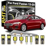 BMT xms LED Interior Light Kit Replacement for FORD Fusion 2013 2014 2015 2016 2017 2018 2019 2020, Super Bright 6000K White