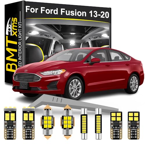 LED Interior Light Kit Replacement for FORD Fusion 2013 2014 2015 2016 2017 2018 2019 2020, Super Bright 6000K White