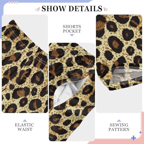 Leopard Animal Skin Texture Boys Pants for Kids Jogger Pants with Pockets S4