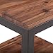 Care Royal Farmhouse Real Natural Reclaimed Wood End Table with Storage Shelf for Living Room, 19.7