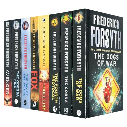 Frederick Forsyth Collection 8 Books Set (The Kill List, The Cobra, The Odessa File, Avenger, The Fox, The Day of the Jackal, The Fourth Protocol, The Dogs Of War) für 34,44 EUR bei amazon.de Bild: Frederick Forsyth Collection 8 Books Set (The Kill List, The Cobra, The Odessa File, Avenger, The Fox, The Day of the Jackal, The Fourth Protocol, The Dogs Of War) für 34,44 EUR bei amazon.de