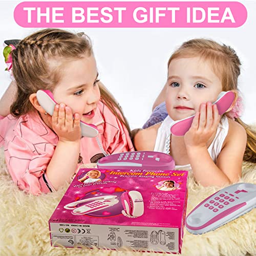 Kids Play Phone, Intercom Toy With Real Ring Sounds, Pretend Play Telephone, 23 Ft Ultra-Long Phone Line With Kids To Chatting And Learning, Toddler Develop Communication Skill Toys, Kids Gift #TOP6