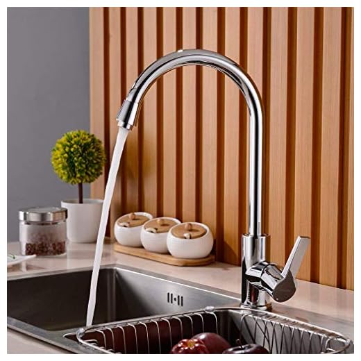 BONADE Moda 360 Giratorio Caño Grifo Cocina Monomando Grifo para Cocina Grifo de Agua Caliente y Fría Grifo Fregadero Cocina de Cobre