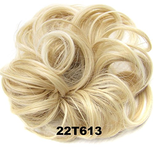 Preisvergleich Produktbild Haarteil Haargummi Hochsteckfrisuren, für Haarknoten / Pferdeschwanz, Haarverlängerung, gewellt, gelockter, unordentlicher Haarknoten, Dutt, Hochfrisur, Haarteil (22T613)