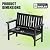 Greesum HDPE Outdoor Bench, 800 lbs Heavy Duty 2 Person Garden Bench Waterproof Seat for Patio, Porch, Backyard, Park, All-Weather, Black