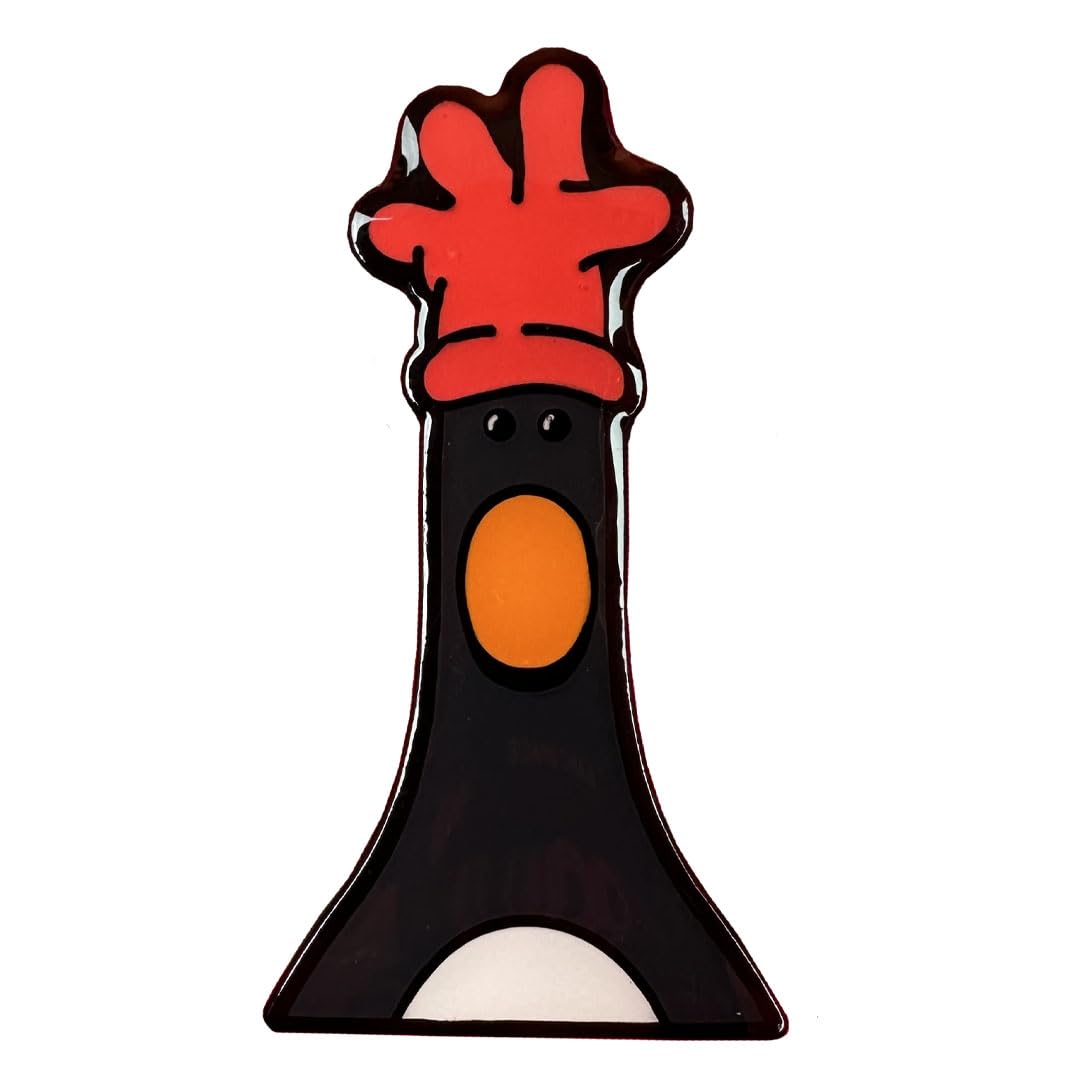 Pawprint Family | Feathers McGraw Head Enamel Magnet | Official Wallace & Gromit Merchandise