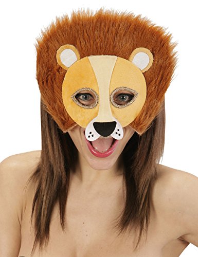W WIDMANN MILANO Party Fashion - Masque pour les yeux, masque pour adultes, en peluche, masque animalier, Party Animal