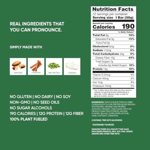 Image of TRUBAR Vegan Protein Bar, Ginger Snap That, Plant Based, 12ct