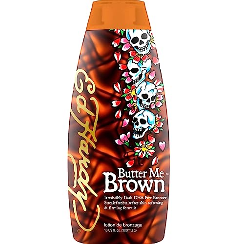 Ed Hardy Butter Me Brown Dark DHA Free Bronzer Streak Free Sunbed formula 300ml