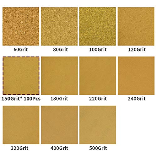 SPEEDWOX 100 Pcs 6 Inches Sanding Discs 150 Grit Dustless Hook and Loop Sandpaper for Random Orbital Sander Yellow Finishing Discs for Automotive Woodworking - Image 2