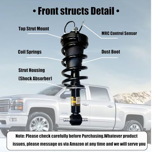84176631 84977478 Front Shock Absorber Struts Assembly Magnetic Ride Control Suspension electric Automatic For 2015-2021 Cadillac Escalade Chevy Tahoe Suburban Silverado GMC Sierra 1500 Yukon XL by EZINSTL - Used condition - Image 4