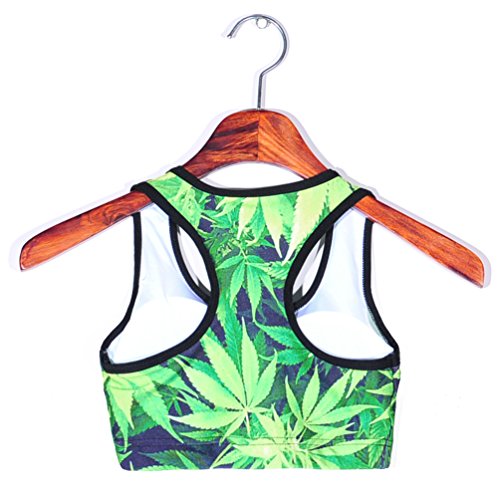 Image of Sister Amy Women's Aerobics Gym Dance Yoga Vest Printed Sports Bra Top Vest