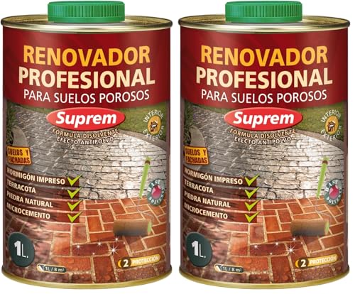Renovador Profesional Suelos Porosos "Suprem" 1 litro (Paquete de 2)