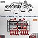 GAOMON 4-Layer Power Tool Organizer Wall Mount, 8 Cordless Drill Holders with Drill Bit Rack, Heavy Duty Garage Tool Storage Shelf for Workbench Workshop, Gift for Men, Black