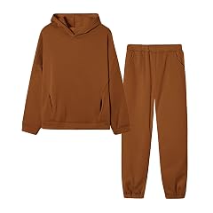 Women 2 Piece Fleece Sweatsuit Outfits Fall Long Sleeve Hoodies Pullover Sweatshirt and Sweatpants Solid Lounge Sets
