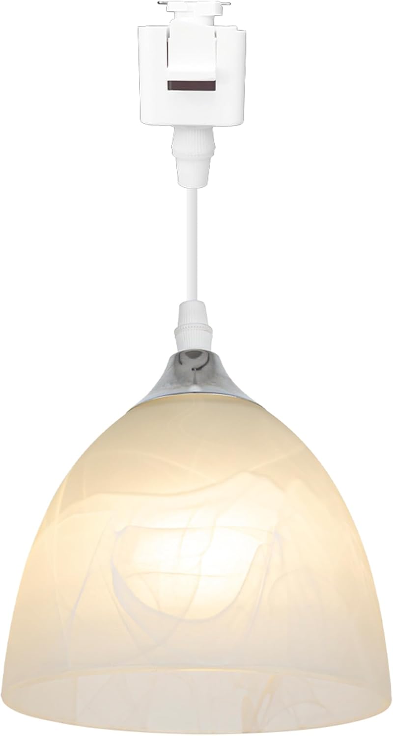 Kiven Anti Glare J-Type Track Lighting Pendants, 1-Light J Track Pendant Lights, J Track Light Pedant for Kitchen Island Restaurant Cafe, Cord Length Customization
