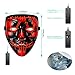 Halloween Mask LED Purge Mask Light Up Scary Mask for Festival Parties Cosplay Costume