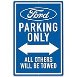 Ford Parking Only Metal Sign - Reserved Ford Wall Decor for Garage or Man Cave