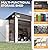 Aoxun 11.5'x7.3' Shed Outdoor Storage Shed with Triple Lockable Door Metal Storage Cabinet with Slopping Roof for Tools Bicycles Storage for Garden, Patio, Courtyard (Brown)