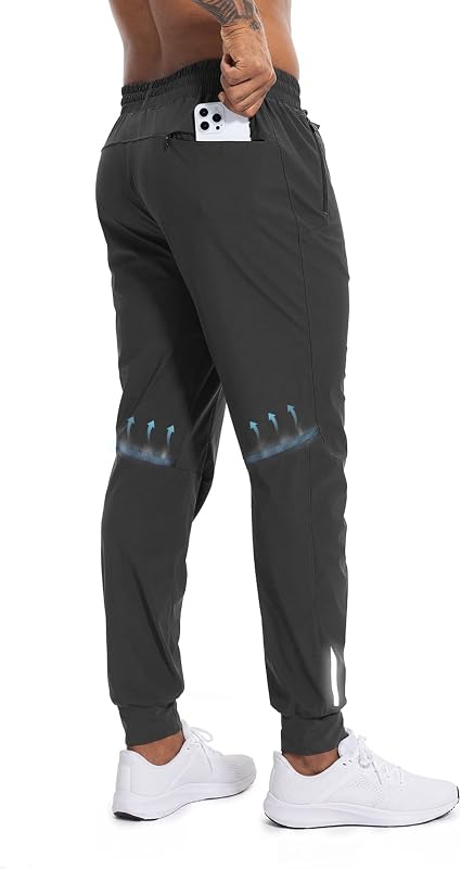 Moosehill Men's Joggers with Zipper Pockets