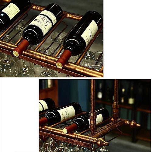 Porte-vin mural rustique de plafond pour libérer vos comptoirs encombrés - 7
