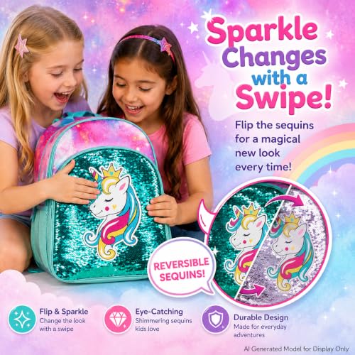 Image of 16 inch Backpack for Girls Boys 4-8, 3Pcs Kids Bookbag Set with Lunch Box, School Bag for Preschool Kindergarten