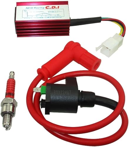 Miniatura 4 de TC-Motor Bobina de encendido de alto rendimiento de aluminio de 5 pines AC CDI Box A7TC bujía para 50cc 70cc 90cc 110cc 125cc 140cc 150cc Pit Dirt