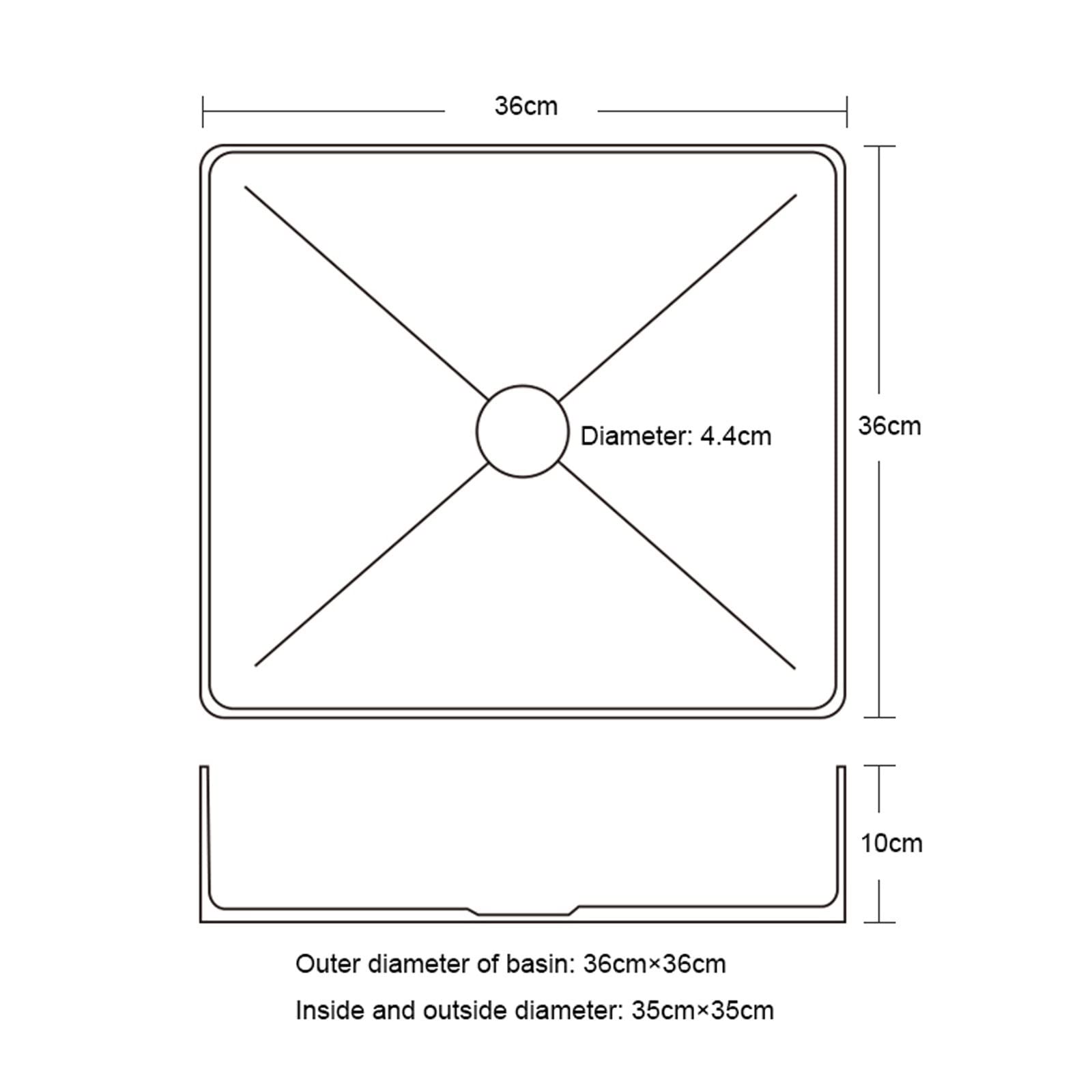 Spülbecken Schwarzes Edelstahl-Schiffs-Waschbecken-Quadrat-Badezimmer-Eitelkeits-Waschbecken-über Theken-Schiffs-Badezimmer-Waschbecken for Kabinett-Toilette(Sink)