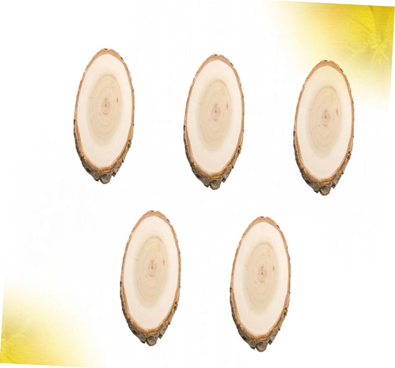 5 Pcs Oval Pine Wooden Hanging Board for Home Decor