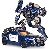 XAGVHIM Barricade Action Figure - Transformer Toys Movie 5 Barricade Voyager KO Collection Version Action Figure，8.7-inches,Can Be Turned Into a Police Car,(A)