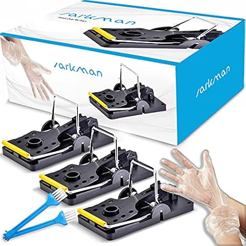 sarkman Rat Traps Indoors & Outdoors 3 x Extra Large Set - 20 Pair Glove BONUS & Professional Rodent Trap. Effective for Garden & Houses. Super Strong Easy to Set Reusable & Heavy Duty Instant Catcher Cover