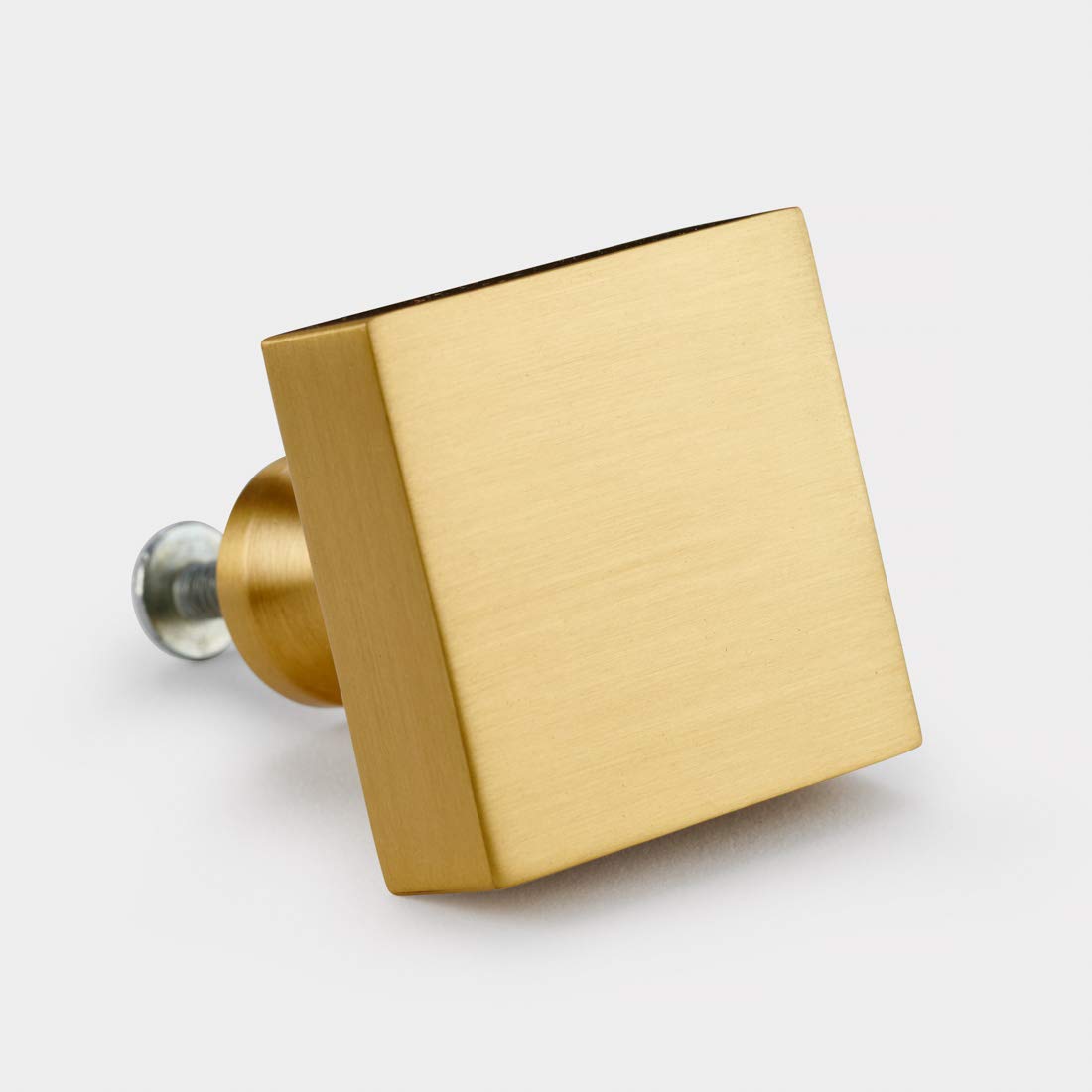 Pushka Home Ltd Gold Brushed Brass Cupboard Door Knobs (Brushed Brass Square Cupboard Door Knob)