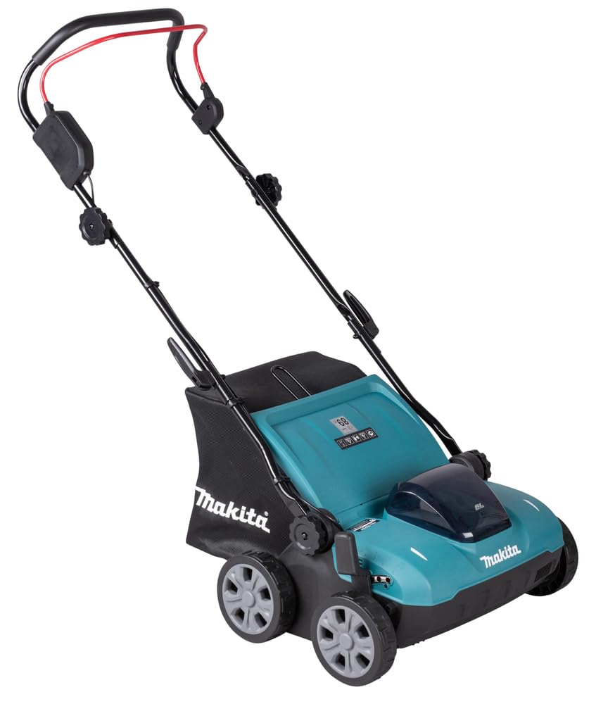 Makita DUV320RT 18V Li-Ion LXT Brushless 32cm Vertikutierer komplett mit 1x 5,0Ah Akku und Ladegerät