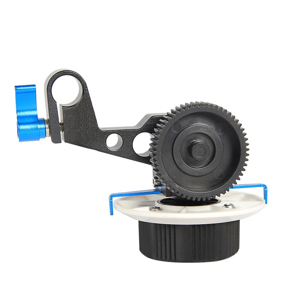 Seguidor de Enfoque de CáMara DSLR Mini Follow Focus con Anillo de Engranaje y Dispositivo de LiberacióN RáPida, Adecuado para CáMaras DSLR