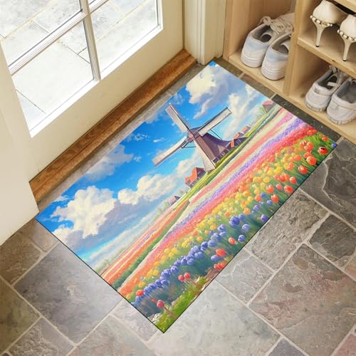 Tapis robuste antidérapant et imperméable pour entrée propre 60x90 cm