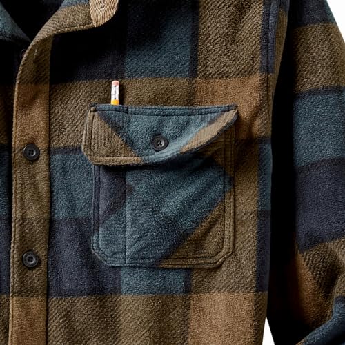 Legendary Whitetails Herren Standard Navigator Fleece-Hemd mit Knopfleiste, Blue Moon Square, Größe L