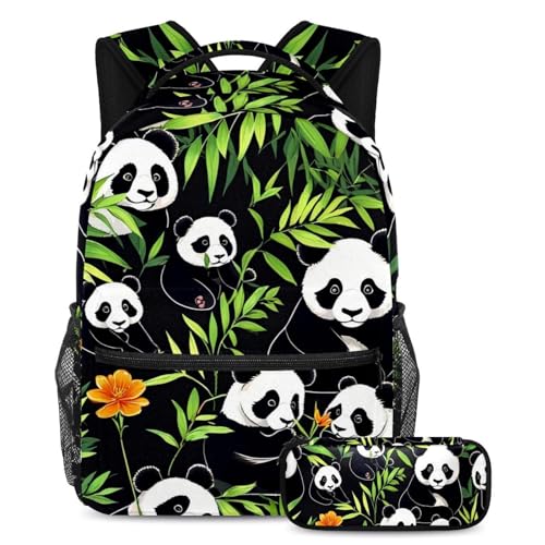 Sac à dos grand format panda contre le désordre scolaire ado