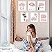 FRAMED Pink Makeup Room Canvas Wall Art, Fashion Woman Picture Wall Decor Paintings, Watercolor Perfume High Heels Lipstick Beauty Room Decor Pictures Arts for Girls Women Room Decor, (Set of 6, 8x10 in, Framed)