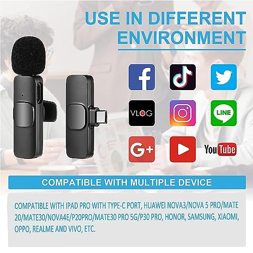 Image of TECHNOVIEW 2.4 Ghz Omnidirectional Lavalier Wireless Dual Microphone with Noise Cancallation, 50M Range Plug & Play, 2 Transmitters & 3 Receiver Lapel Mic System for All USB Devices K9-V2 (Black)