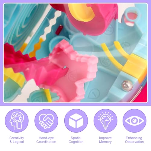 Jurcicat 3D Maze Labyrinth Kugel 3D Ball Mit 110 Level Labyrinth Ball Spiel Für Kugellabyrinth Ab 6 Jahre Geschenke Für Kinder Labyrinth Ball Geschicklichkeitsspiel